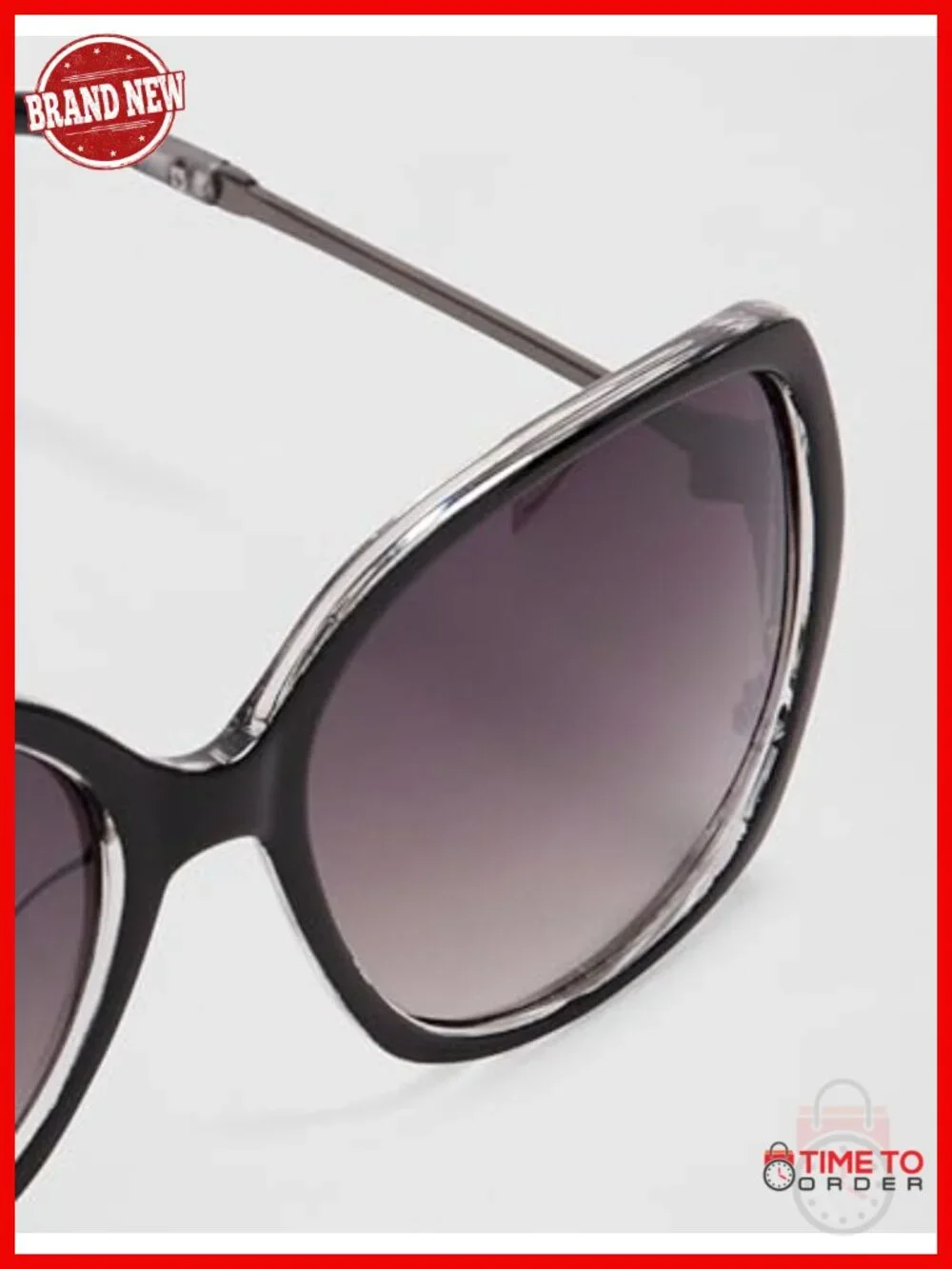 UV400 Protective Polycarbonate Oval Sunglasses with Microfiber Pouch, Fashion